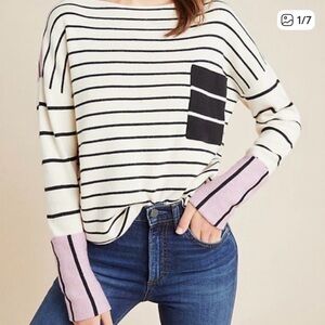 Anthropologie Faye Striped Sweater